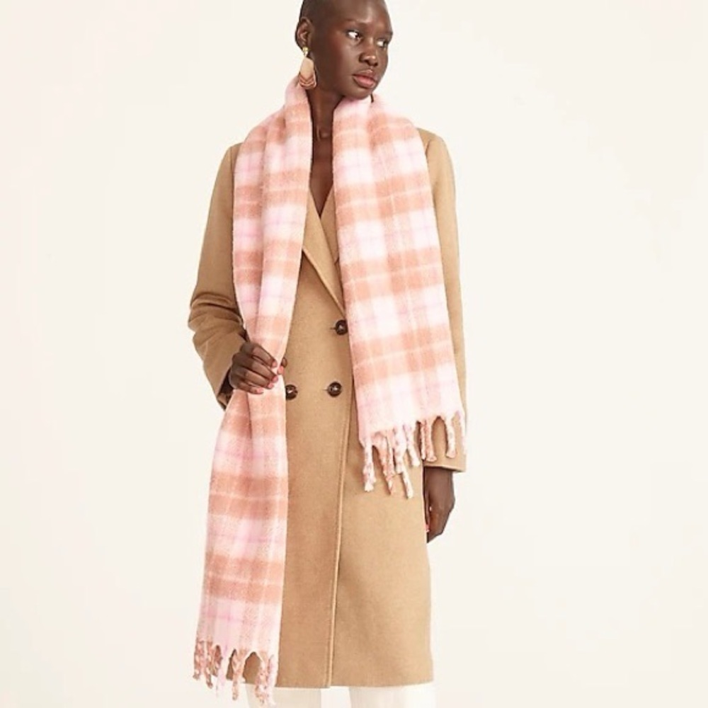 J.crew pink wool scarf